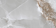 Керамогранит ITC Ceramic AGATE Silver Polished Серый Полированный 60x120 см