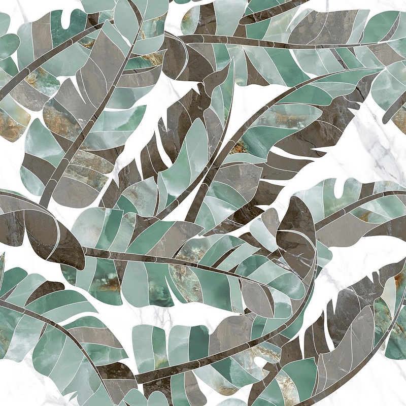 Керамогранит ITC Ceramic PAOLA BALI Bianco A+B Polished+Carving Полированный Карвинг 