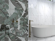 Керамогранит ITC Ceramic PAOLA BALI Bianco A+B Polished+Carving Полированный Карвинг 60x120 см-1