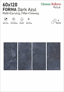 Керамогранит Infinity Ceramica FORMA Dark Carbon Carving Черный Карвинг 60x120 см-1