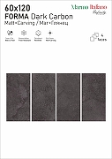 Керамогранит Infinity Ceramica FORMA Dark Carbon Carving Черный Карвинг 60x120 см-2