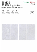 Керамогранит Infinity Ceramica FORMA Light Azul Carving Серый Карвинг 60x120 см-3