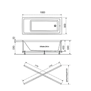 Акриловая ванна ARAGUT Байкал 180х80 Щ0000063289 цвет Белый-7