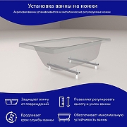 Акриловая ванна ARAGUT Классик 100х70 Щ0000066414 цвет Белый-2