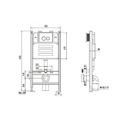 Инсталляция Corpa Nera Caruso CN70033 для унитаза без клавиши смыва-3
