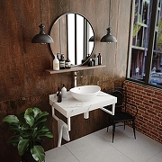 Столешница под раковину Corpa Nera Grossi 80 CN150108 цвет Белый мрамор-2