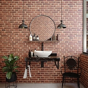 Столешница под раковину Corpa Nera Grossi 80 CN150308 цвет Черный мрамор-4