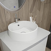 Раковина Corpa Nera Bosso 40 CN50191 цвет Белый матовый-4