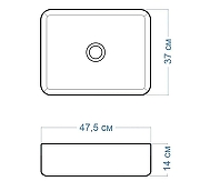 Раковина-чаша Corpa Nera Grossi 50 CN50292 цвет Графит матовый-7