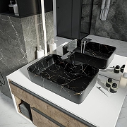 Раковина Corpa Nera Grossi 48 CN50299 цвет Черный мрамор-6