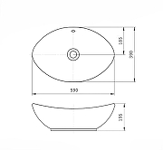 Раковина-чаша Corpa Nera Rossini 60 CN50497 цвет Черный матовый-7