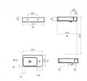 Раковина Corpa Nera Longo 45 R CN50903 цвет Белый-6