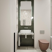 Столешница под раковину Corpa Nera Grossi 70 CN150207 цвет Серый мрамор-4