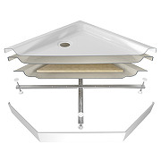 Акриловый поддон для душа ARAGUT 100х100 Щ0000063331 цвет Белый-3