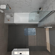 Шторка на ванну ARAGUT SL-хром 75х140 Щ0000067925 профиль Хром стекло прозрачное-2