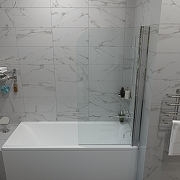 Шторка на ванну ARAGUT SL-хром 75х140 Щ0000067925 профиль Хром стекло прозрачное-3