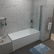 Шторка на ванну ARAGUT SL-хром 75х140 Щ0000067925 профиль Хром стекло прозрачное-4