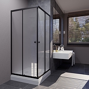 Душевой уголок ARAGUT Бетта-БВ 90х90 Щ0000067941 с поддоном профиль Черный матовый стекло матовое-2