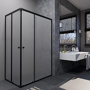 Душевой уголок ARAGUT Бетта-БВ 120х80 Щ0000067942 профиль Черный матовый стекло матовое-1
