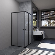 Душевой уголок ARAGUT Бетта-БВ 90х90 Щ0000067943 профиль Черный матовый стекло матовое-2