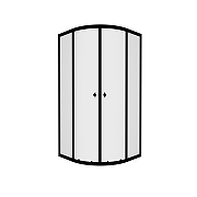 Душевой уголок ARAGUT Омега-блэк 90х90 Щ0000067947 профиль Черный матовый стекло прозрачное-5