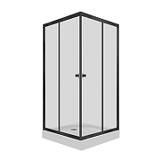 Душевой уголок ARAGUT Бетта-блэк 100х100 Щ0000067948 с поддоном профиль Черный матовый стекло прозрачное-5