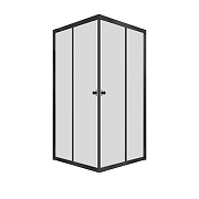 Душевой уголок ARAGUT Бетта-блэк 100х100 Щ0000067953 профиль Черный матовый стекло прозрачное-5