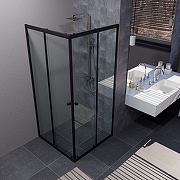 Душевой уголок ARAGUT Бетта-блэк 90х90 Щ0000067957 профиль Черный матовый стекло прозрачное-3