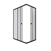 Душевой уголок ARAGUT Бетта-блэк 100х80 Щ0000067954 профиль Черный матовый стекло прозрачное-5