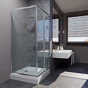 Душевой уголок ARAGUT Бетта-хром 90х90 Щ0000067968 с поддоном профиль Хром стекло прозрачное-3