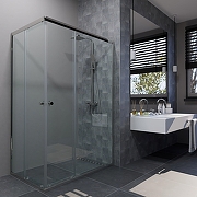 Душевой уголок ARAGUT Бетта-хром 100х80 Щ0000067970 профиль Хром стекло прозрачное-2