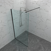 Душевая перегородка ARAGUT Walk-In 100х200 Щ0000074494 профиль Черный матовый стекло прозрачное-2