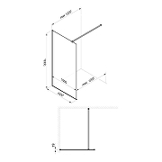 Душевая перегородка ARAGUT Walk-In 100х200 Щ0000074494 профиль Черный матовый стекло прозрачное-3
