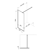 Душевая перегородка ARAGUT Walk-In 80х200 Щ0000074495 профиль Черный матовый стекло прозрачное-3