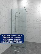Душевая перегородка ARAGUT Walk-In100х200 Щ0000074496 профиль Хром стекло прозрачное-1
