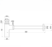 Сифон для раковины Corpa Nera CN140101 цвет Черный матовый-5