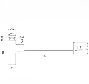 Сифон для раковины Corpa Nera CN140102 цвет Хром-4