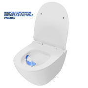 Унитаз Corpa Nera Bosso S CN40112 подвесной цвет Белый с сиденьем Микролифт-4