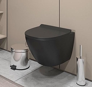 Унитаз Corpa Nera Bosso CN40114 подвесной цвет Черный матовый с сиденьем Микролифт-5