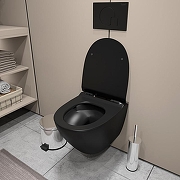 Унитаз Corpa Nera Bosso CN40114 подвесной цвет Черный матовый с сиденьем Микролифт-8