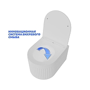 Унитаз Corpa Nera Russo CN42101 подвесной цвет Белый с сиденьем Микролифт-3