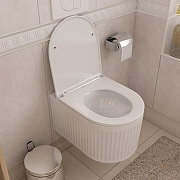 Унитаз Corpa Nera Russo CN42101 подвесной цвет Белый с сиденьем Микролифт-6