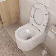 Унитаз Corpa Nera Russo CN42101 подвесной цвет Белый с сиденьем Микролифт-7