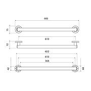Поручень Timo Saona 13265/03 цвет Черный матовый-2