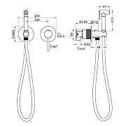 Гигиенический душ со смесителем Timo Saona 2339/20SM цвет Золото шлифованное-1