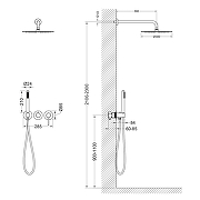 Душевая система Timo Saona SX-2349/20SM цвет Золото шлифованное-1