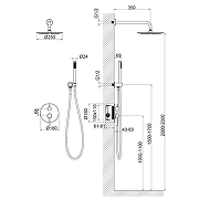 Душевая система Timo Saona SX-2369/20SM цвет Золото шлифованное-1
