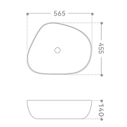 Раковина-чаша Abber Bequem 56,5 AC2124 цвет Белый-4