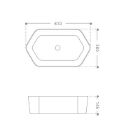 Раковина-чаша Abber Rechteck 61 AC2223 цвет Белый-4