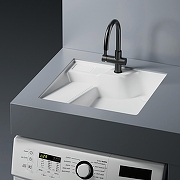 Раковина Abber Rechteck 54,5 AC2224L на стиральную машину цвет Белый